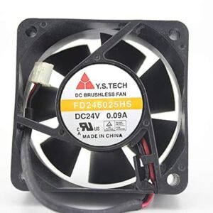 FD246025HS Y.S.TECH 24V 0.09A 6025 Frequency Converter Fan 2Wire 60x60x25mm